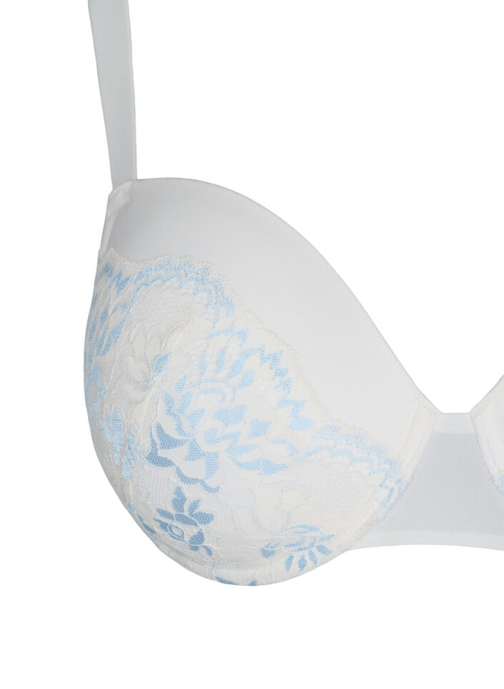 BH med bøyle og blonder, Tofu w. blue, Packshot image number 2