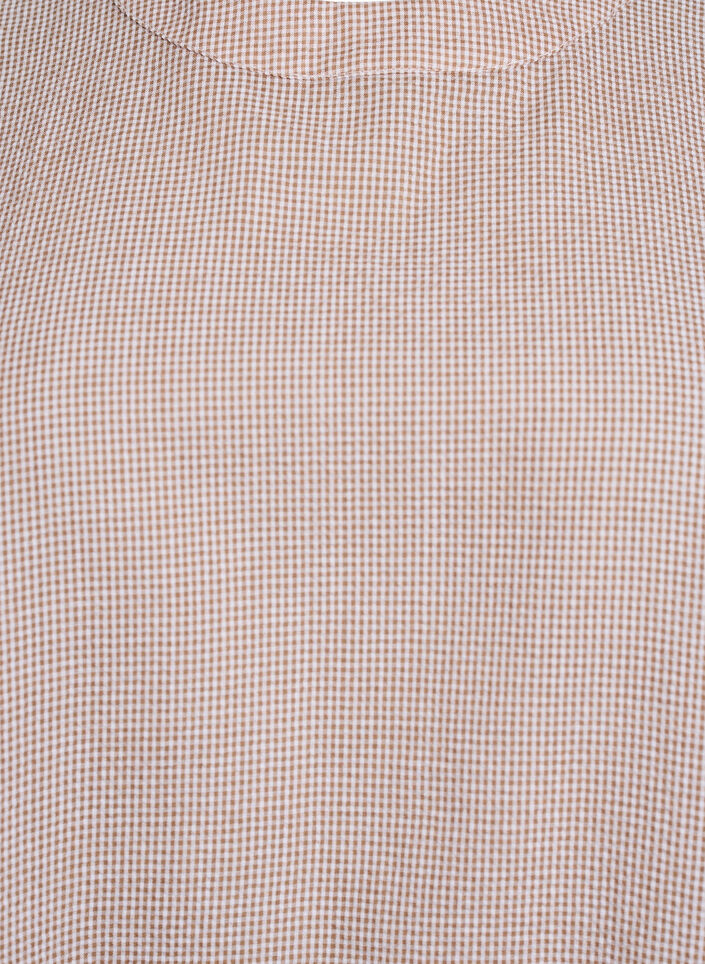 Tunika med A-linje form og korte ballongermer, Beige, Packshot image number 2