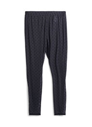 Mesh-leggings med velurdotter, Svart
