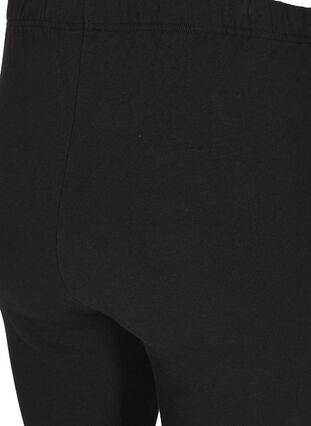 Leggings i bomull med for, Black, Packshot image number 2