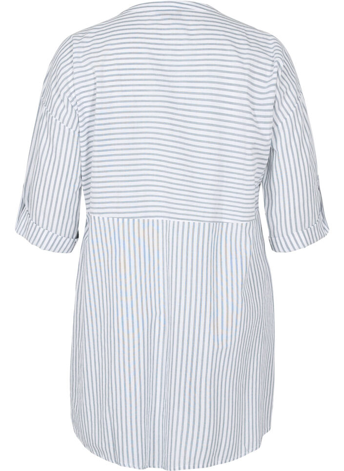 Stripete tunika med knapper og 3/4-ermer, Trooper Stripe, Packshot image number 1