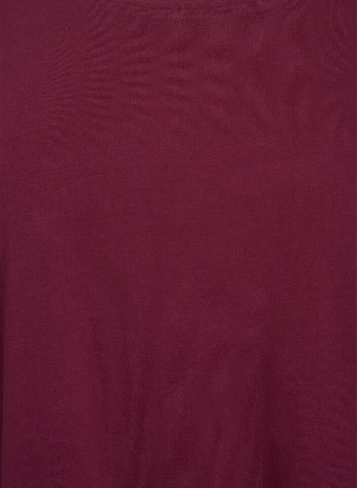 Basis jersey bluse med lange ermer, M&oslash;rk Bordeaux, Packshot image number 2