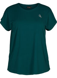 Ensfarget trenings-T-skjorte, Deep Teal