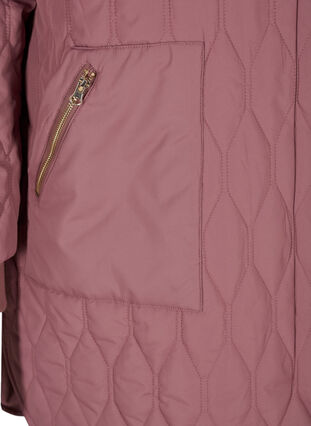Quiltet jakke med lommer, Rose Taupe, Packshot image number 3