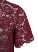 Skjortebluse i blonde med perleknapper, Mørk Bordeaux, Packshot image number 3