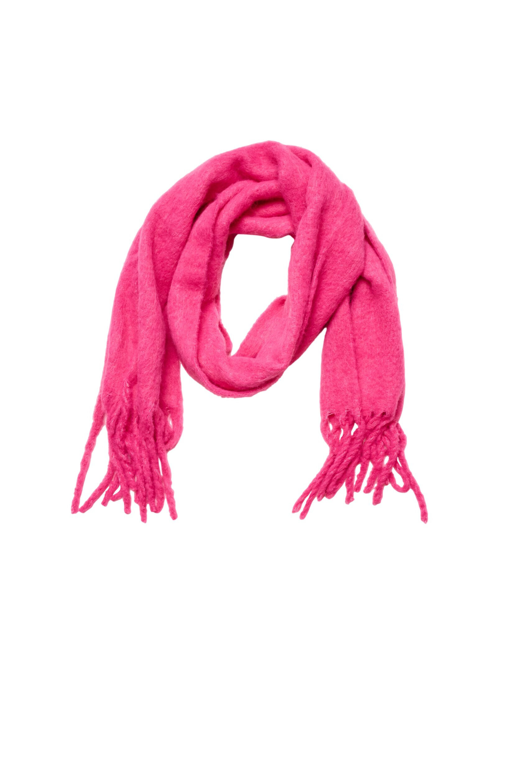 ZizziMyk skjerf med frynser, Rosa, Packshot image number 0