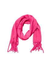 Myk skjerf med frynser, Rosa