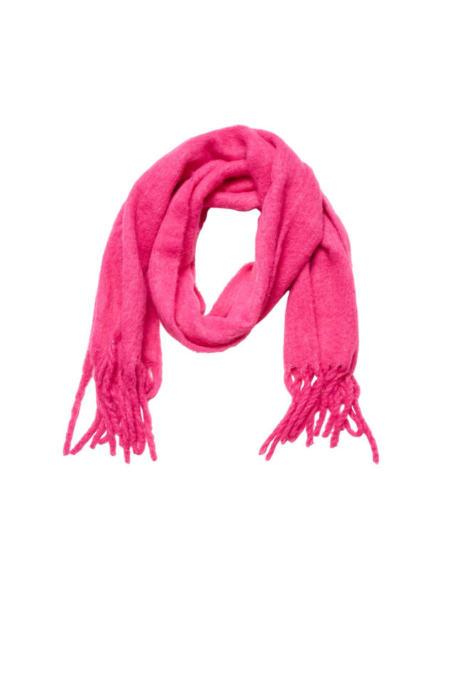Myk skjerf med frynser, Rosa, Packshot image number 0