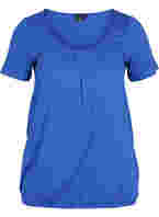 T-skjorte i bomull med korte ermer, Dazzling Blue
