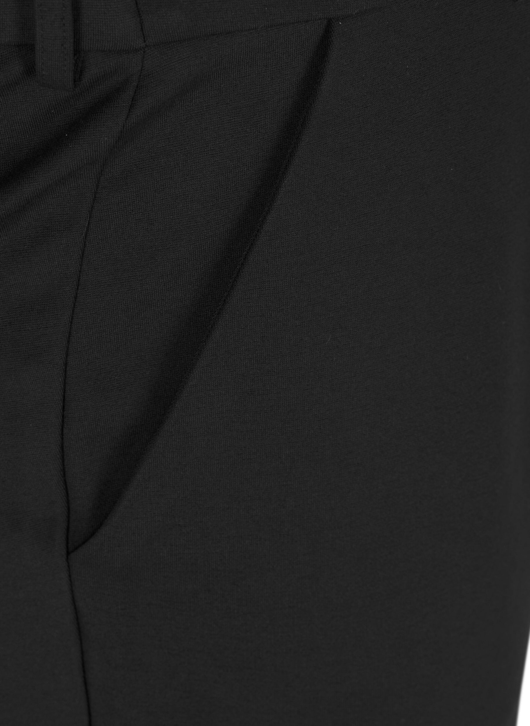 ZizziCropped Maddison bukser, Svart, Packshot image number 2