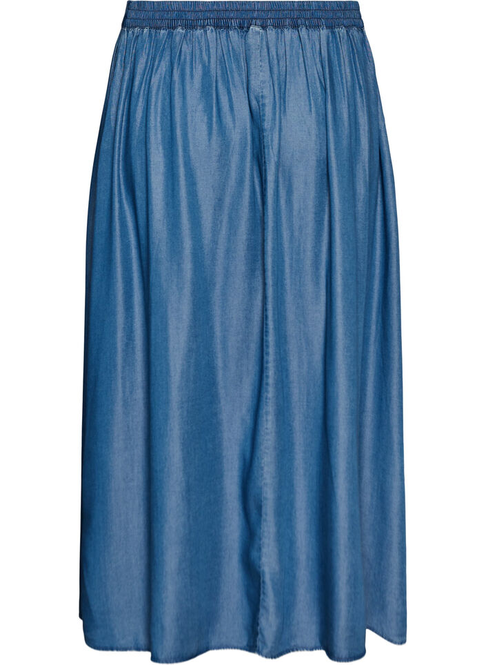 Maxiskj&oslash;rt med et plagg i denim i TENCEL&trade; Lyocell, Bl&aring;, Packshot image number 1
