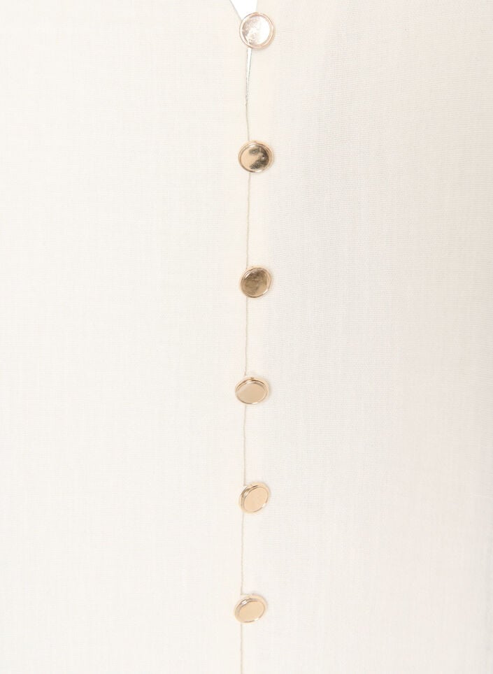 Ermel&oslash;s vest med V-hals og knapper, Vanilje, Packshot image number 2