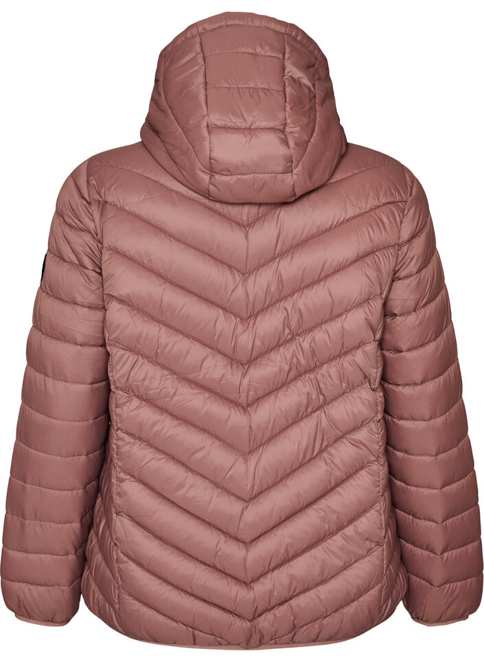 Lett jakke med hette, Rosa, Packshot image number 1