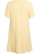 Kort A-linjekjole i bomullsmuslin, Gul, Packshot image number 1