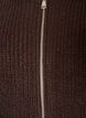 Strikket cardigan med glidel&aring;s, Brun, Packshot image number 2