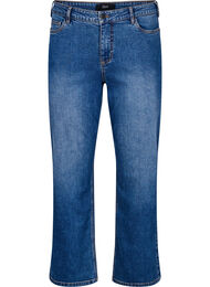 Gemma jeans med høy midje og regular fit, Blue Denim