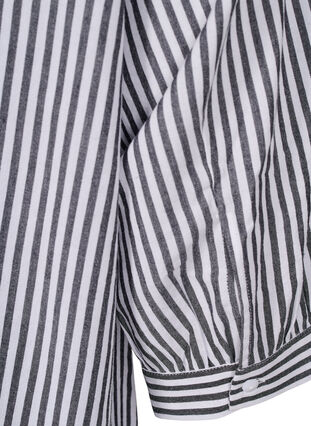 Zizzi Rutete tunika med 3/4 ermer, Svart, Packshot image number 3