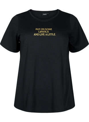 Zizzi FLASH - T-skjorte med motiv, Black Lips, Packshot image number 0