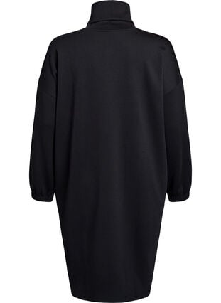 Zizzi Turtleneck kjole i A-linjefasong, Svart, Packshot image number 1