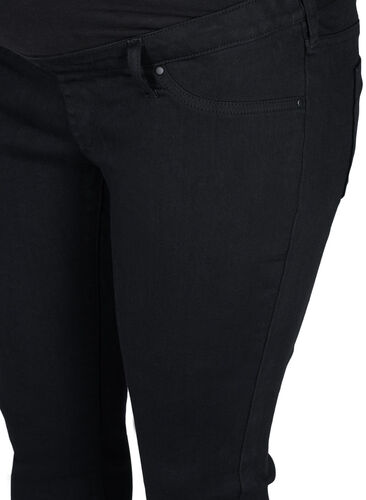 Jeggings til gravide i en bomullsmiks, Black, Packshot image number 2