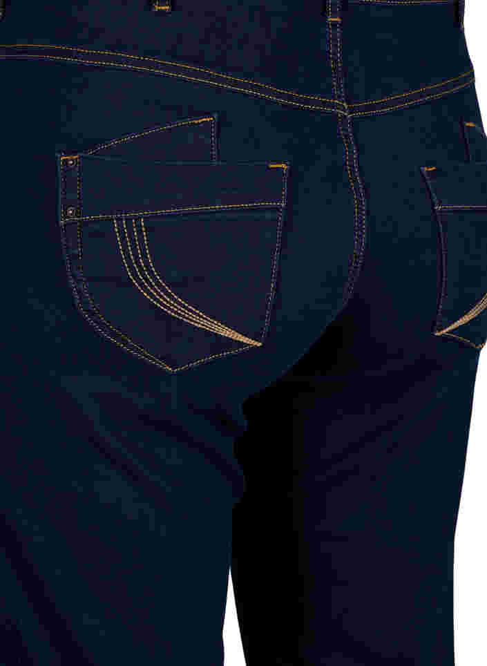 Regular fit Gemma jeans med høyt liv, Blue denim, Packshot image number 3