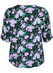 Bluse i viskose med knapper, Black Small Flower, Packshot image number 1
