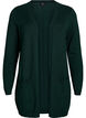 Lang, strikket cardigan i en viskoseblanding, Grønn, Packshot image number 0
