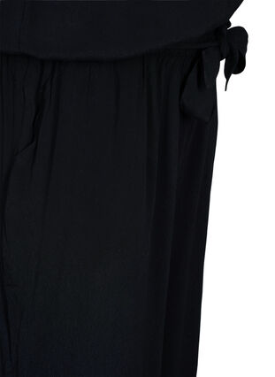 Jumpsuit i viskose med knapper og knyting, Black, Packshot image number 3