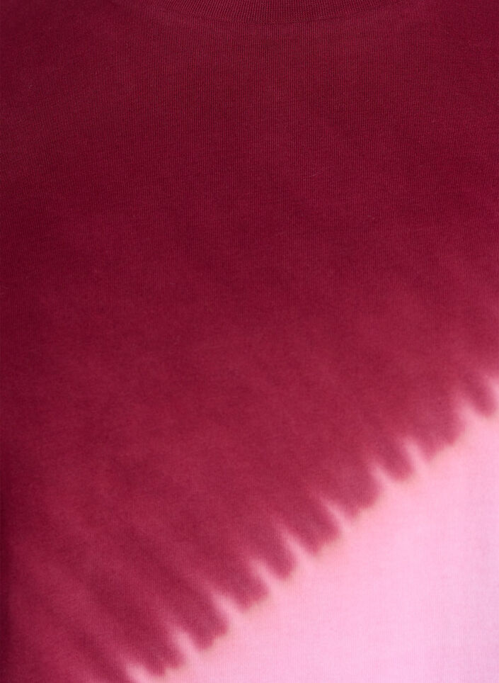 Dip-dye T-skjorte i økologisk bomull, Rød, Packshot image number 2