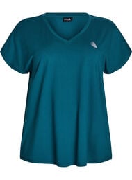 Løstsittende trenings-t-skjorte med v-hals, Grønn