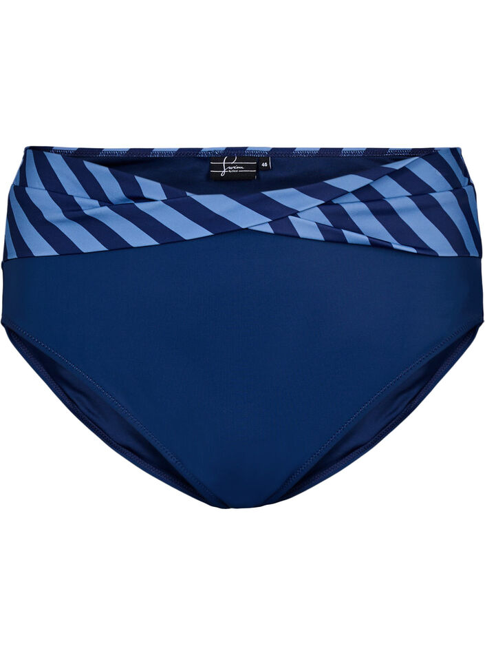 Bikinitruser med omslagsdetaljer, Bl&aring;, Packshot image number 0