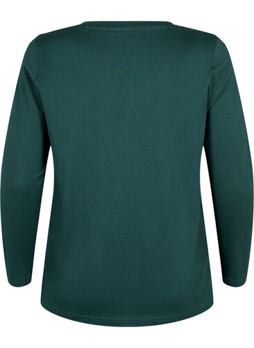 Nattskjorte i bomull med teksttrykk, Scarab, Packshot image number 1
