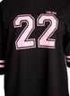 Oversized college T-skjorte med 3/4 ermer, Svart, Packshot image number 2