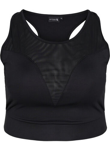 Sports-BH med mesh, Black, Packshot image number 0