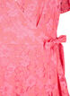 Omslagskjole med blonder og korte ermer, Pink Carnation, Packshot image number 2