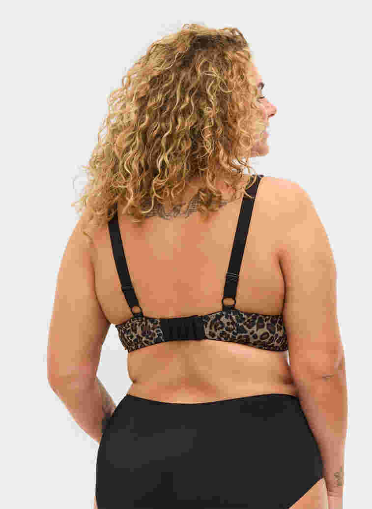 BH med uttagbare innlegg, Black Leo AOP, Model