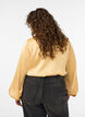 Bluse med skjortekrage og V-hals, Gul, Model image number 2