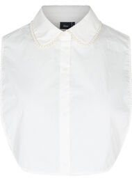 Skjortekrage med perler, Bright White
