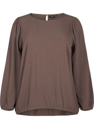 Bluse med glitter, Brun