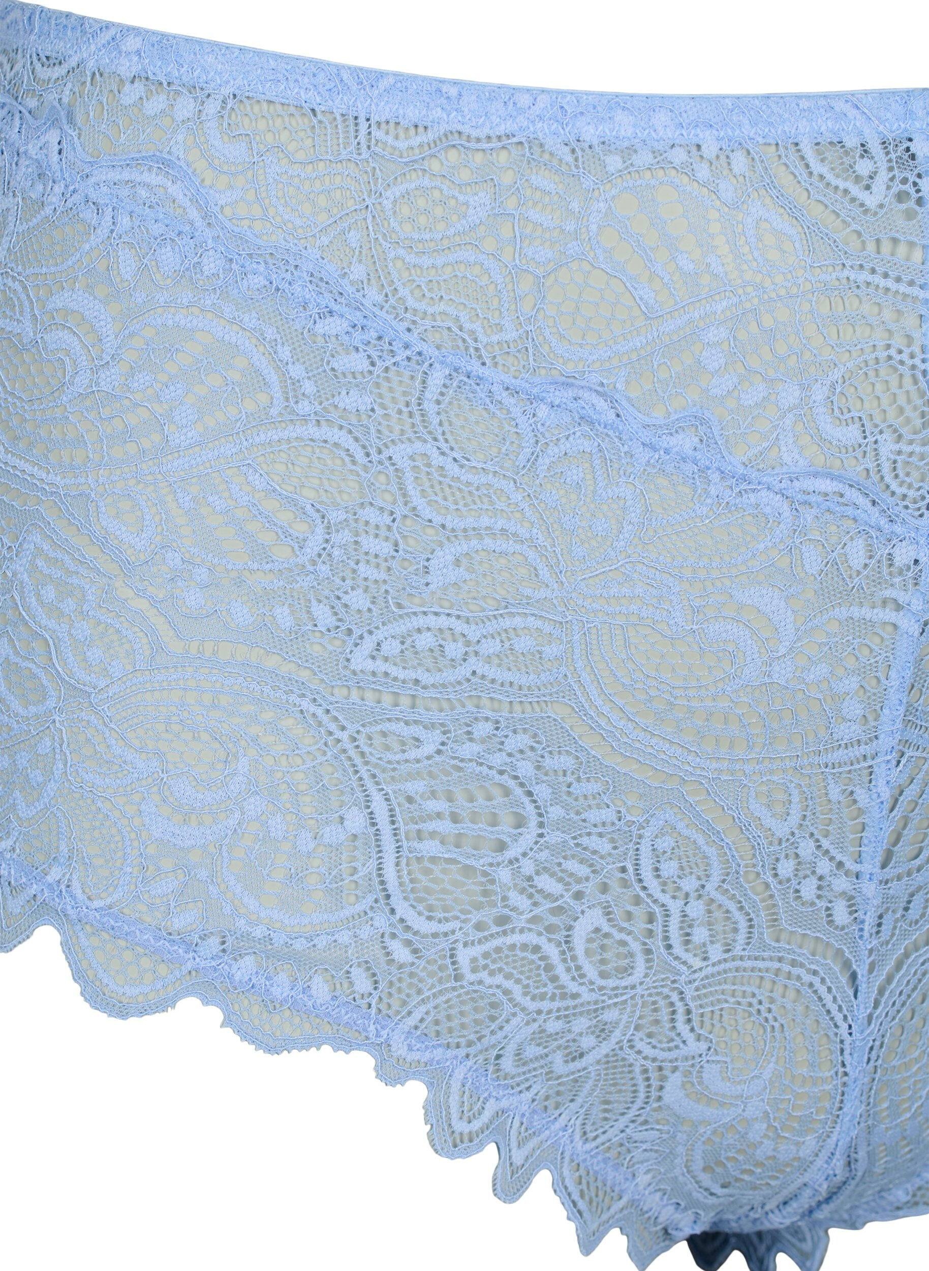 Zizzi Hipser med blonder og normal h&oslash;yde i livet, Serenity, Packshot image number 2