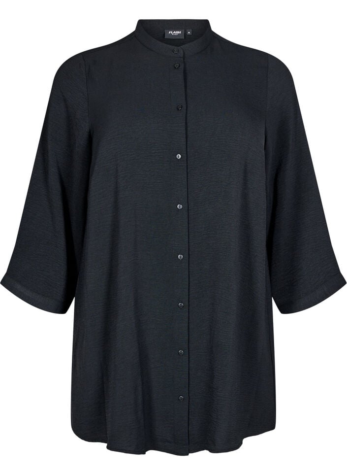 Tunika med 3/4-ermer, Svart, Packshot image number 0