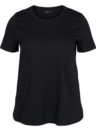 Basis T-skjorter i bomull, 2 stk., Deep Lavender/Black, Packshot image number 3