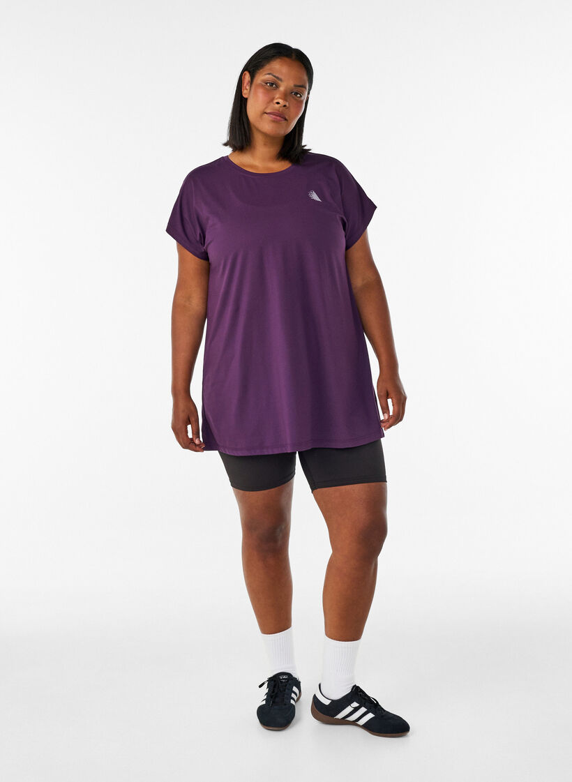 Lang trengings T-skjorte, Lilla, Model image number 1