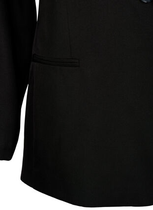 Zizzi FLASH - Enkel blazer med knapp, Svart, Packshot image number 3