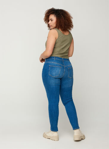 Ekstra slim Sanna jeans, Blue denim, Model image number 1
