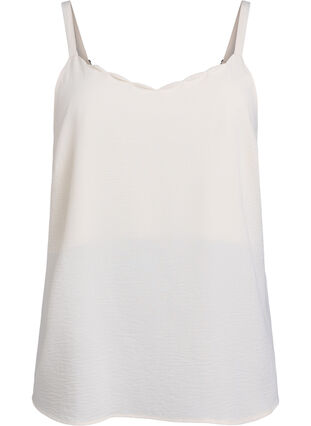 Zizzi Topp med bølgete fold, Egret, Packshot image number 0