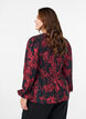 Bluse med smock og lange ermer, Svart, Model image number 2