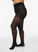 70 denier push-up str&oslash;mpebukser med rosem&oslash;nster, Svart, Model image number 0