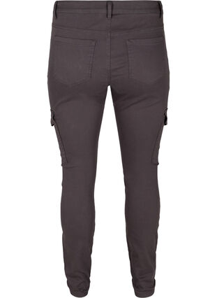 Tettsittende bukser med lommer, Grey, Packshot image number 1