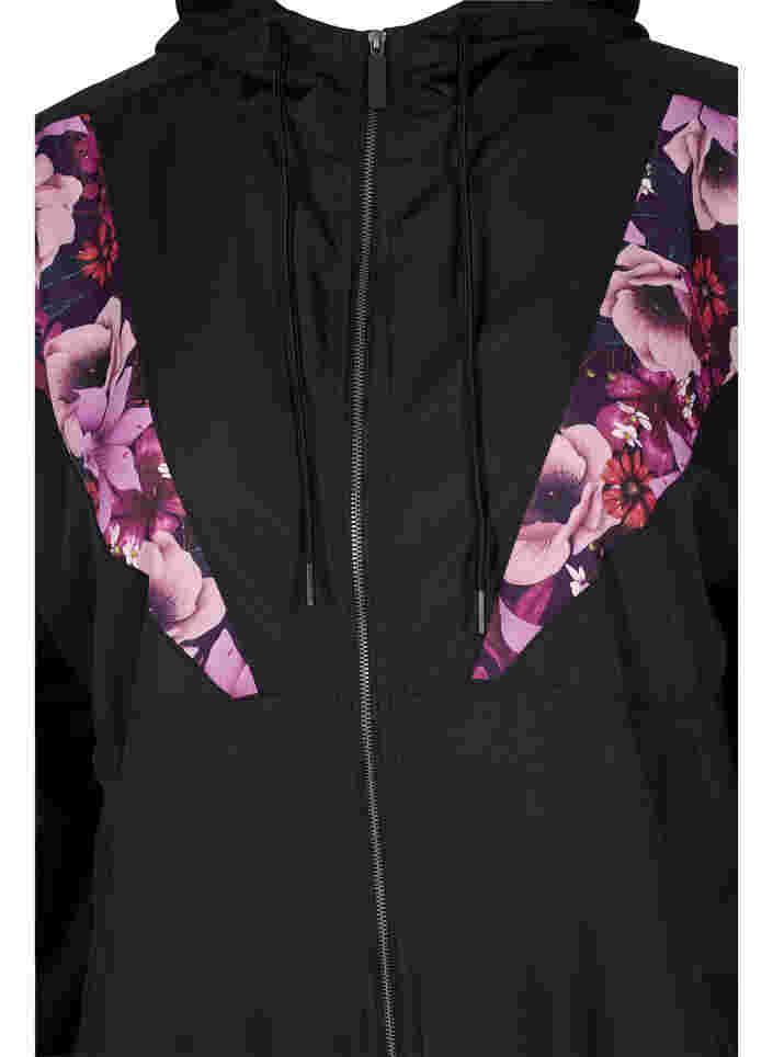 Treningsjakke med et blomstrete mønster, Flower Print, Packshot image number 2